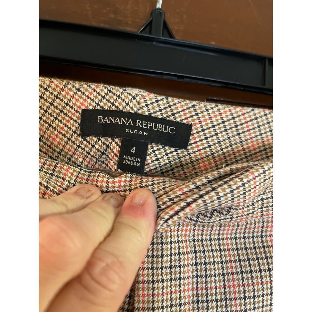 Banana republic plaid, pencil pants, size 4 - Picture 3 of 4